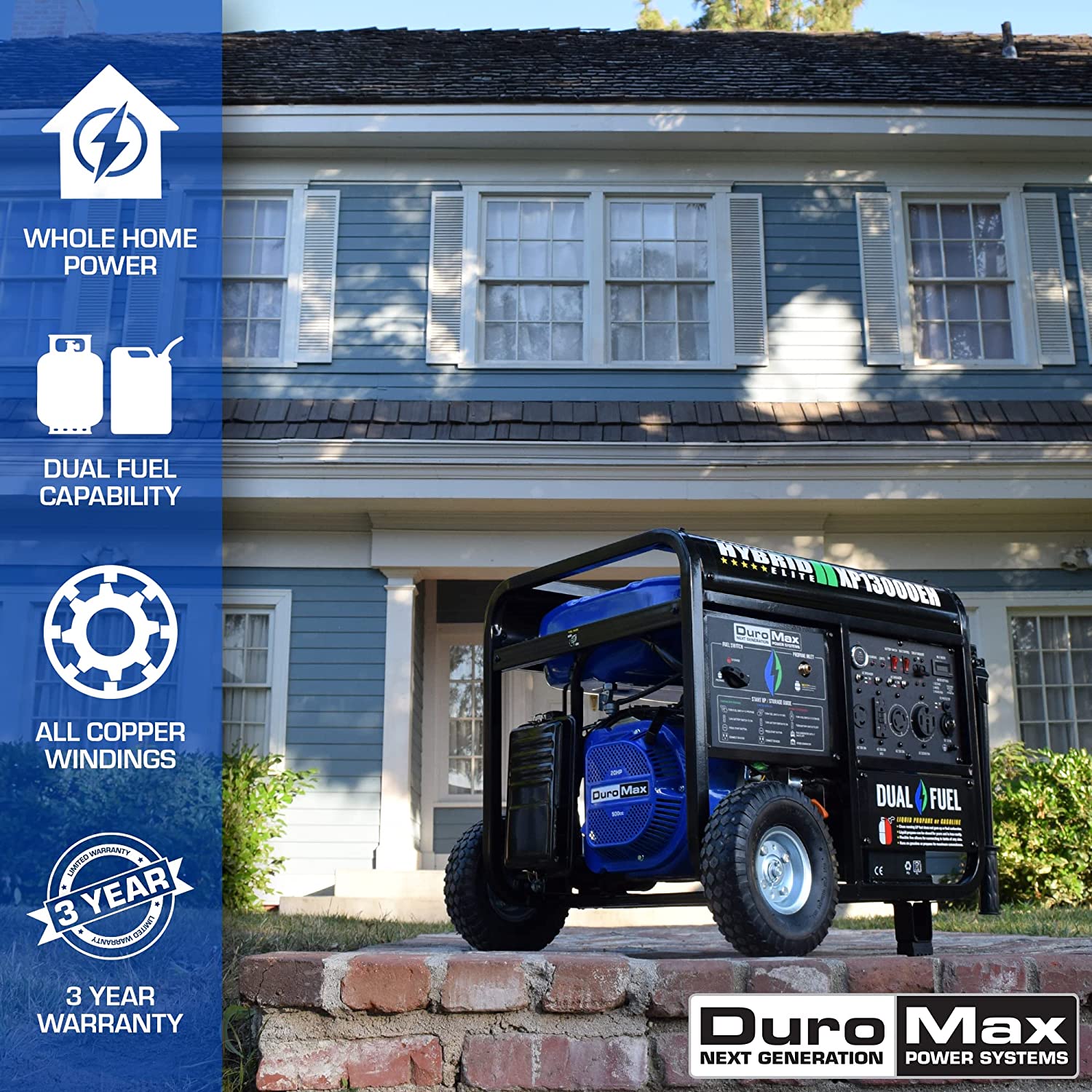 duromax xp13000eh dual fuel portable generator